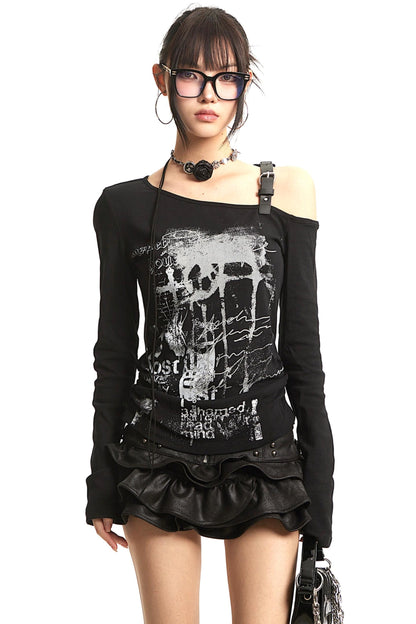 Shoulder Belt Buckle Spice Girl T-Shirt