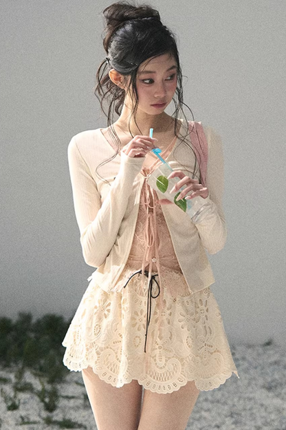 Lace Hollow-Out Top