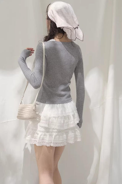 Flower Melody Lace Knit Cardigan