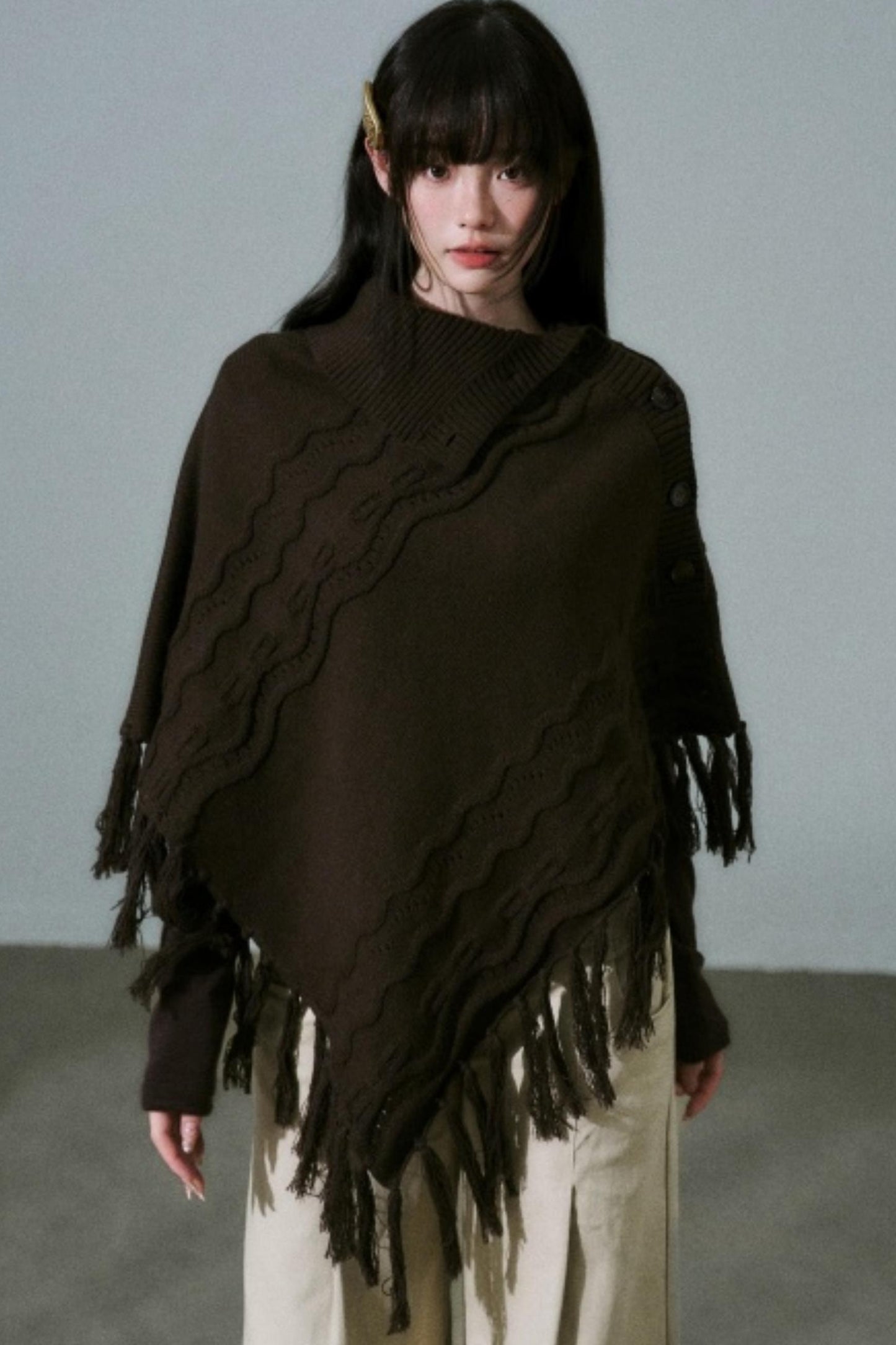 Lost Forest Wool Shawl Cape