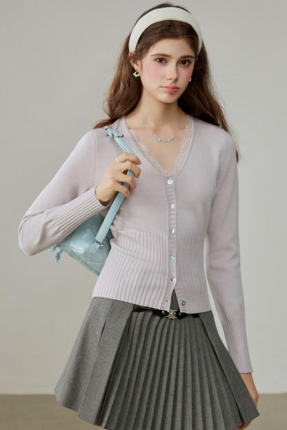 Winter V-Neck Wool Cardigan