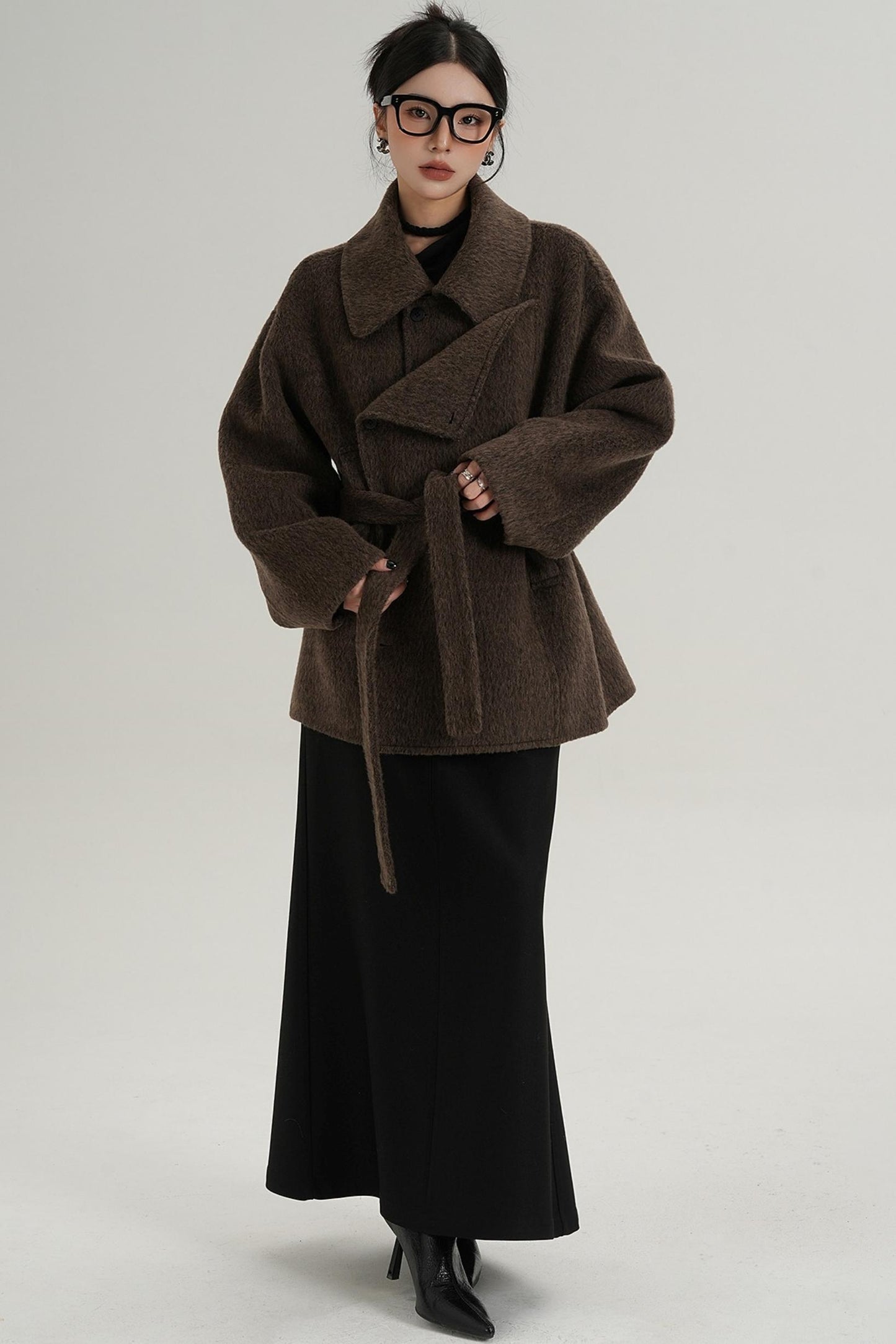 Coffee Woolen Jacket