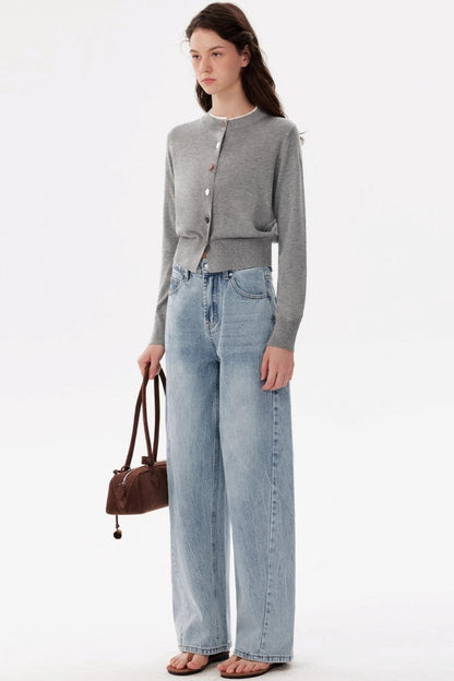 Premium Wool Slim Cardigan Sweater