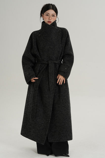 Stand-Up Wool Coat