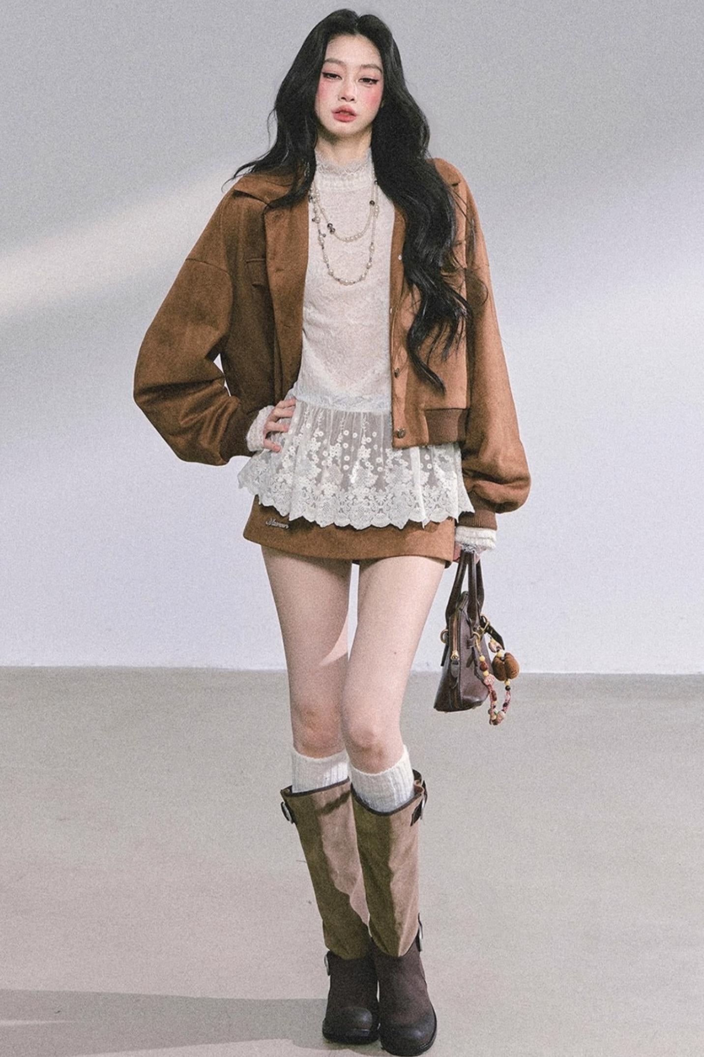 Pure Hollow Lace Top