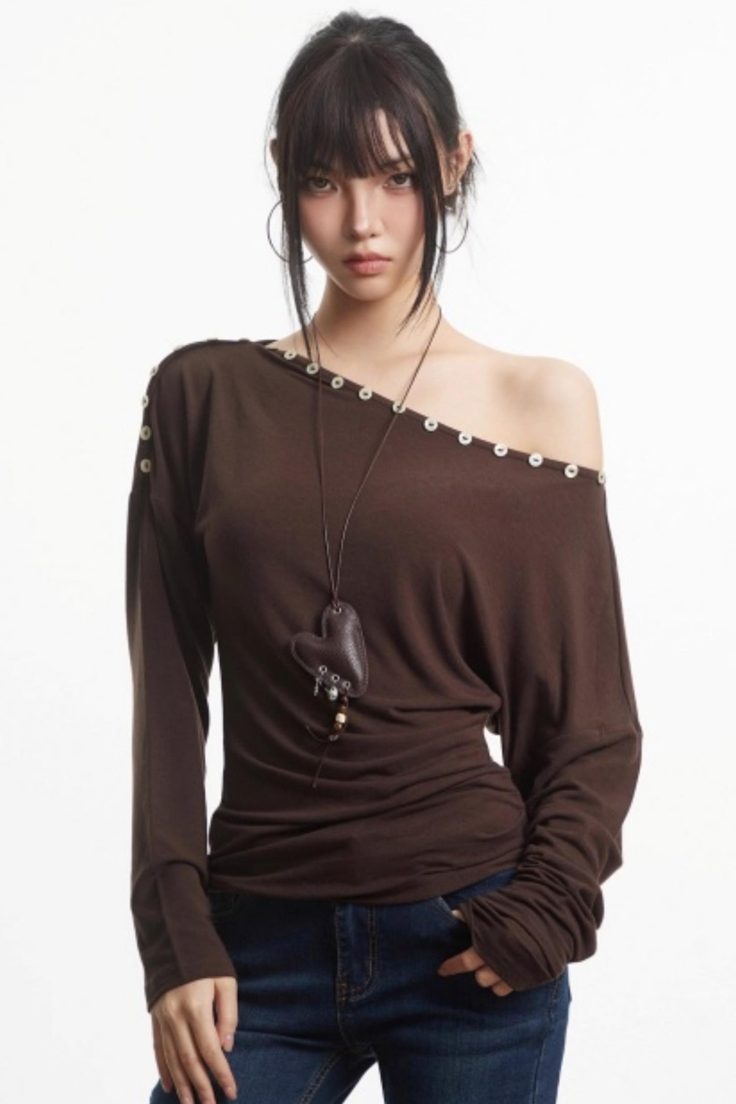 Retro Slim Off-Shoulder Top