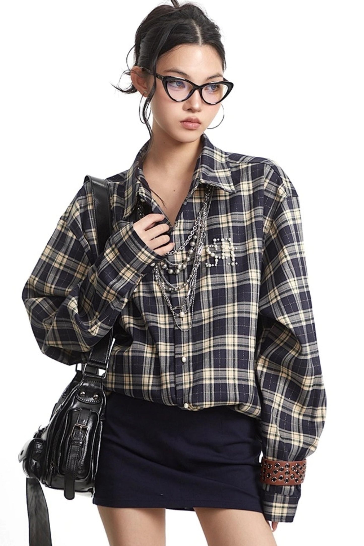 Vintage Pearl Letter Shirt