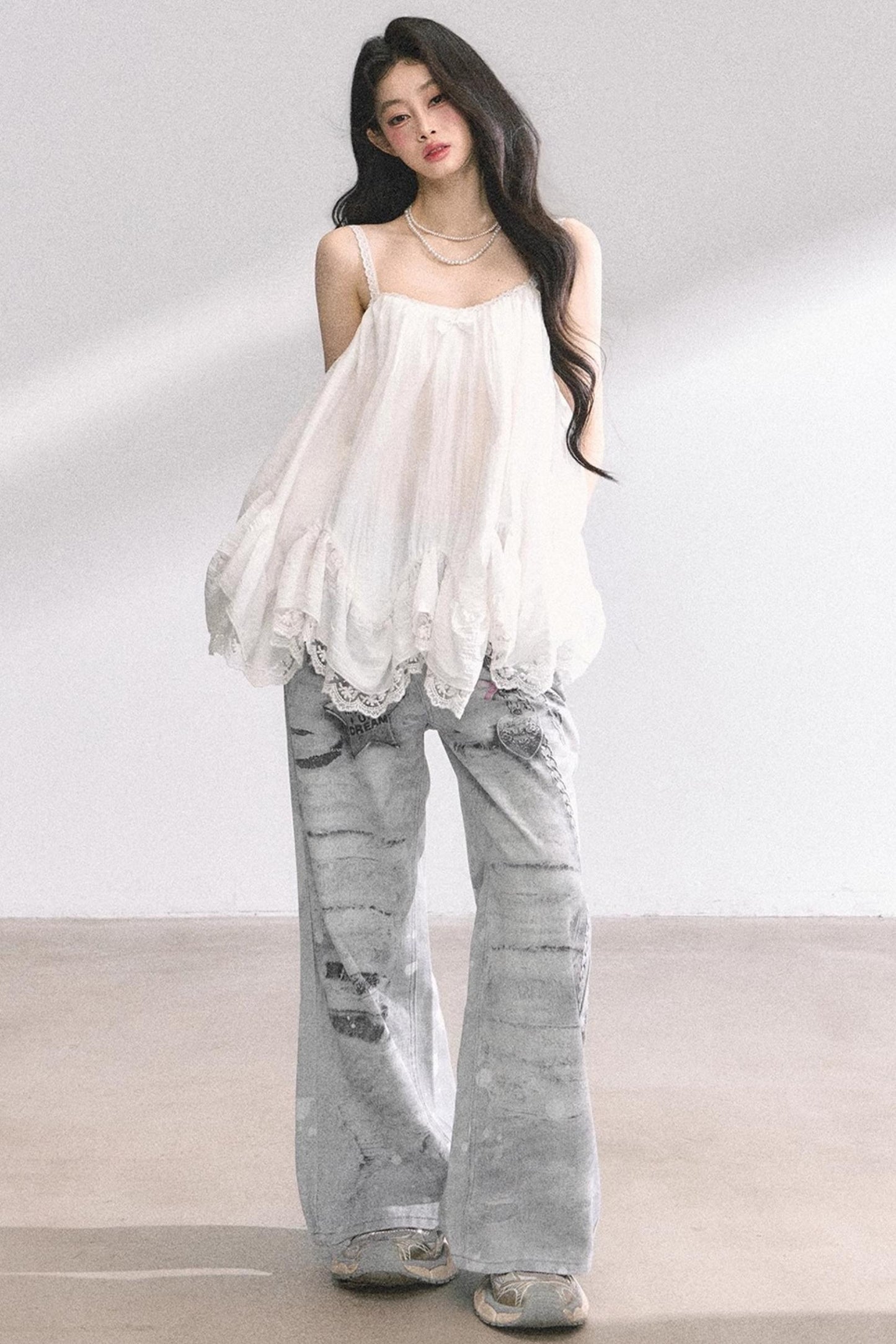 Chiffon Lace Doll Top