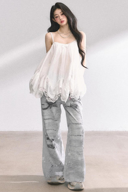 Chiffon Lace Doll Top