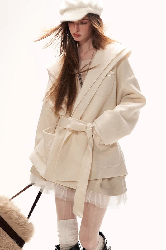 Double-Layered Fur-Trimmed Coat