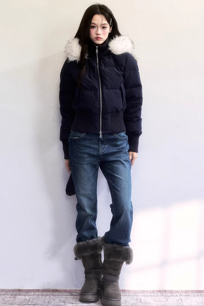 Thin Washed Denim Pants