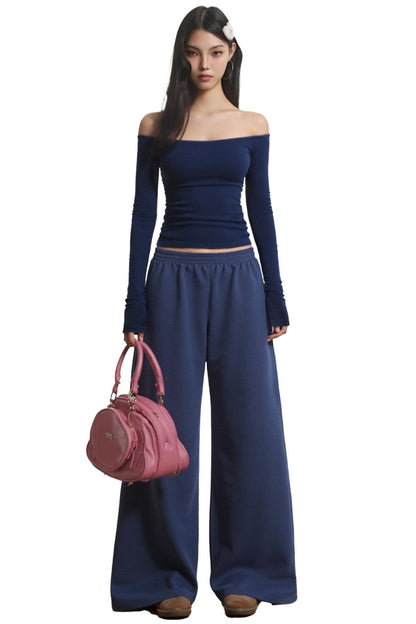 Lazy Knitted Long Sleeve Base Top Set-Up