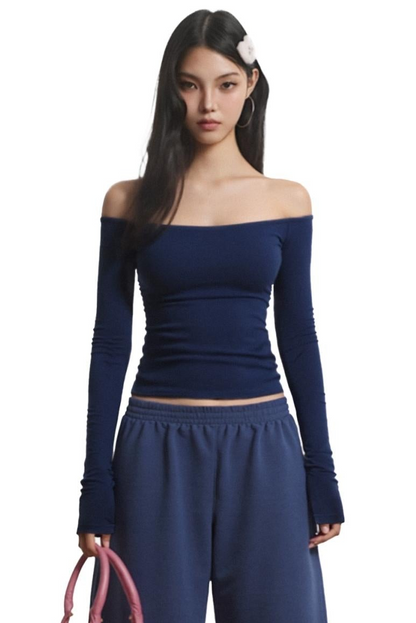 Lazy Knitted Long Sleeve Base Top Set-Up