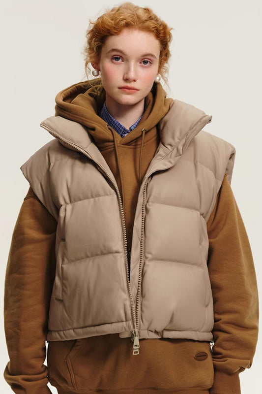 Thick Stand-Up Collar Winter Vest