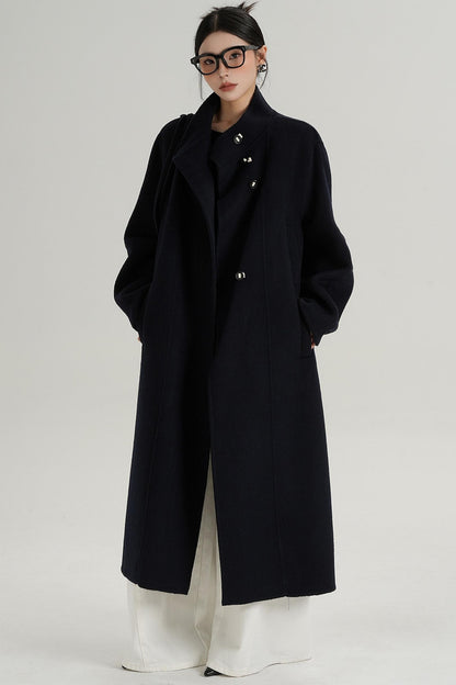 Temperament Stand-Up Woolen Coat