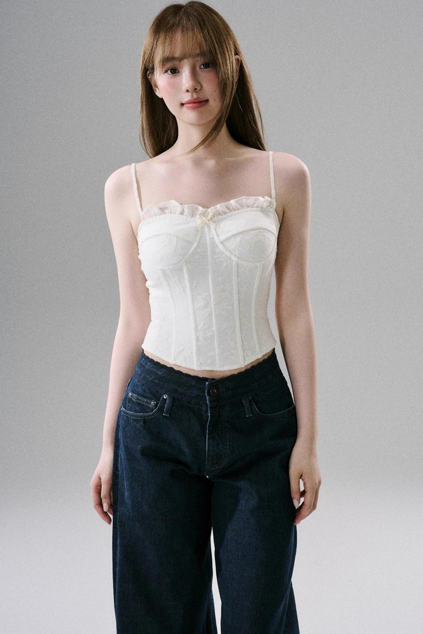 Stretch Lace Corset Camisole Top