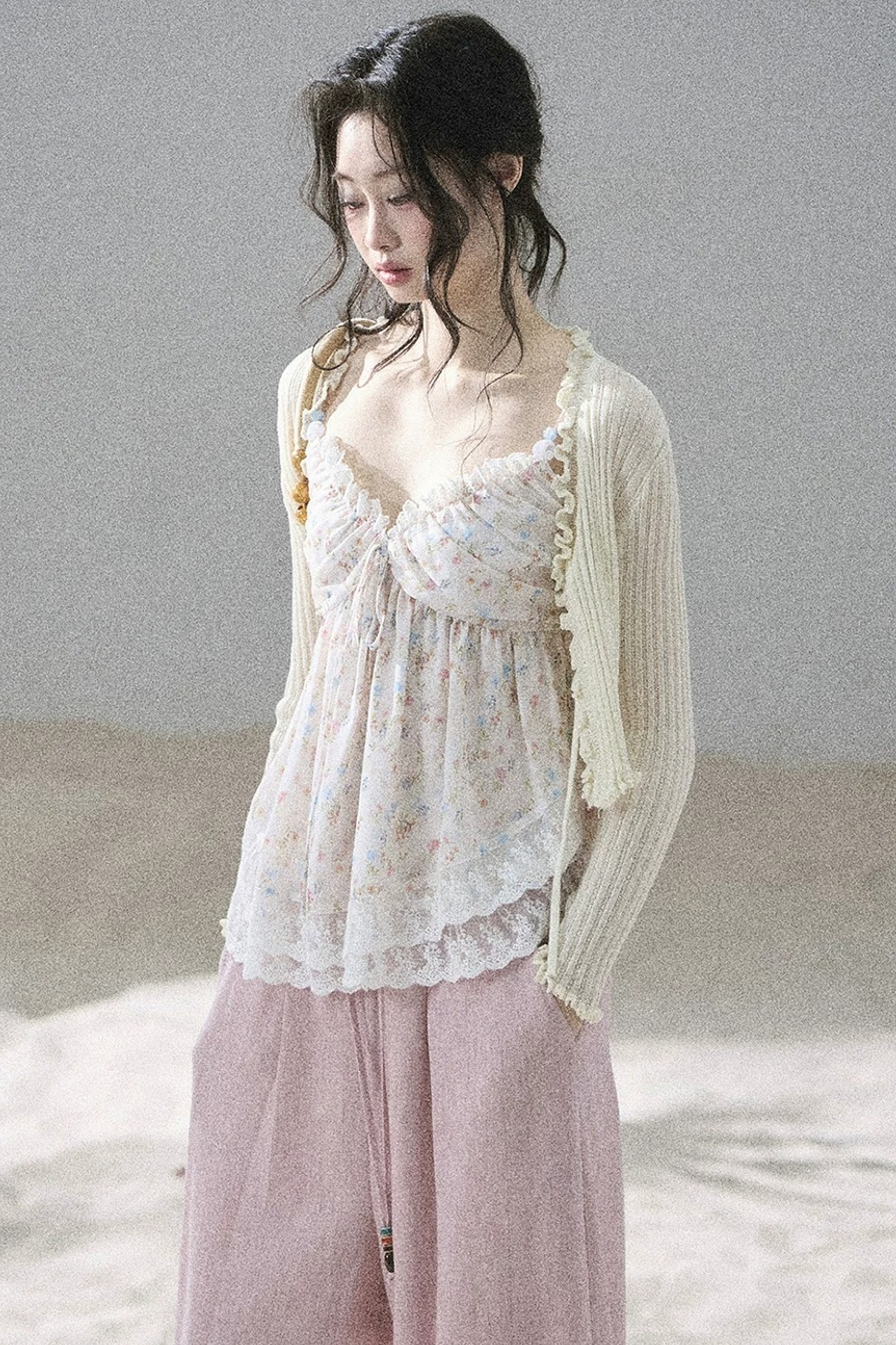 Summer Floral Lace Top