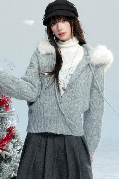 Alpaca Fur Blend Coat