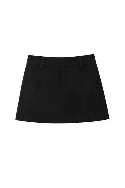 Slim High-Waisted Woolen Skirt