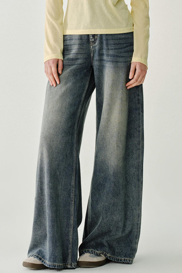 빈티지 하이 라이즈 슬리밍 진 