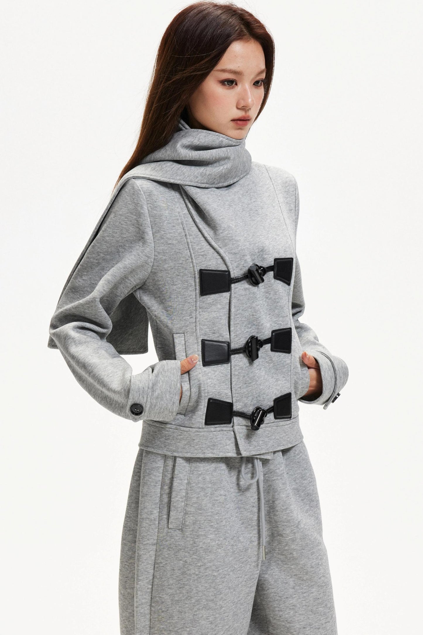 Retro Woolen Scarf Coat