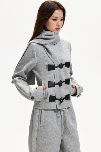 Retro Woolen Scarf Coat