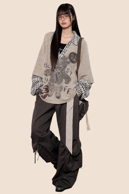 Graphic Knit Polo Shirt