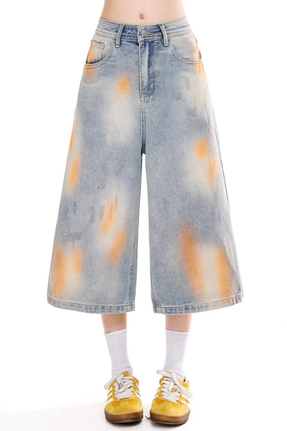 Retro Distressed Tie-Dye Pants