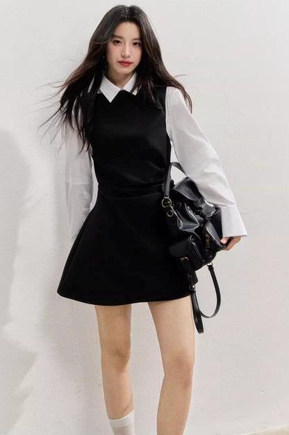 Sunset Leather Shirring Dress