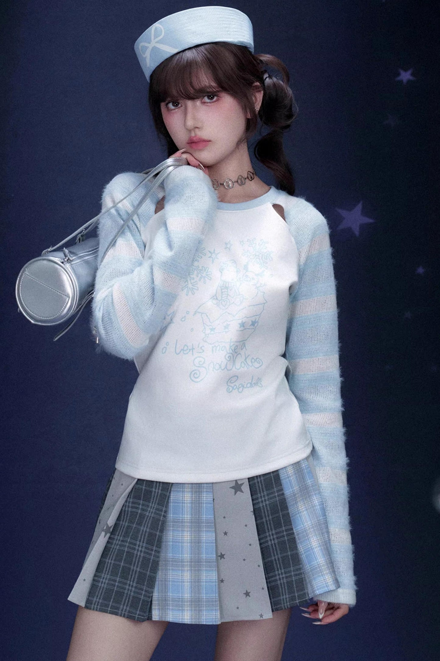 Energetic Striped Raglan Sleeve T-Shirt