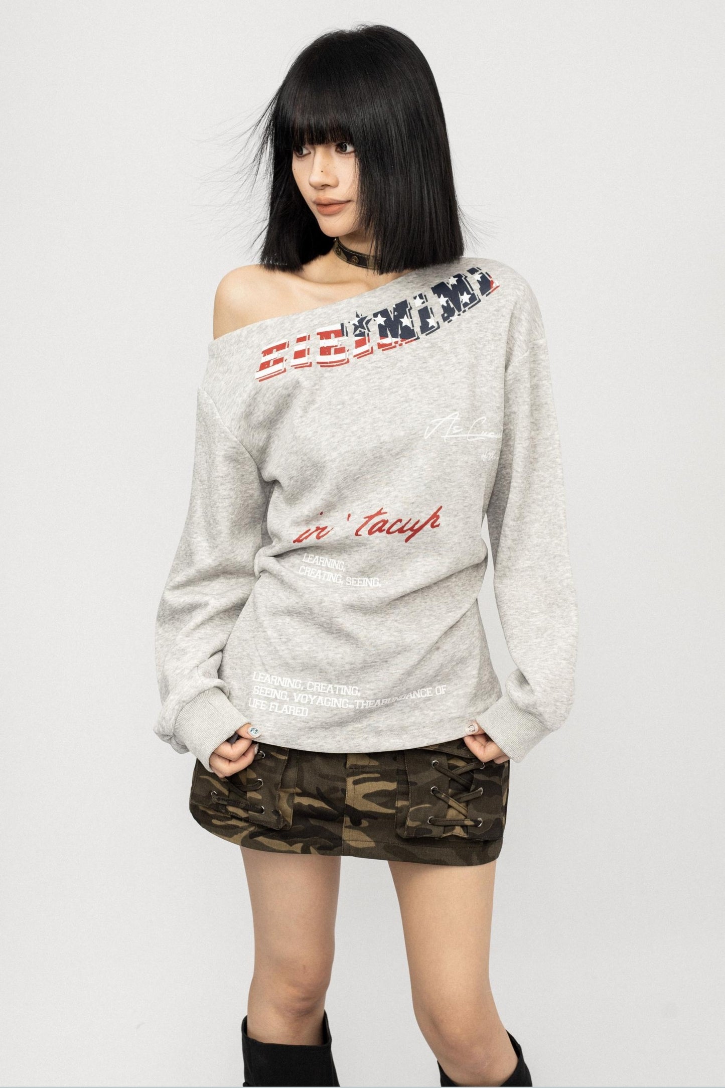 Retro Spice Girl Long Sleeve Sweatshirt Top