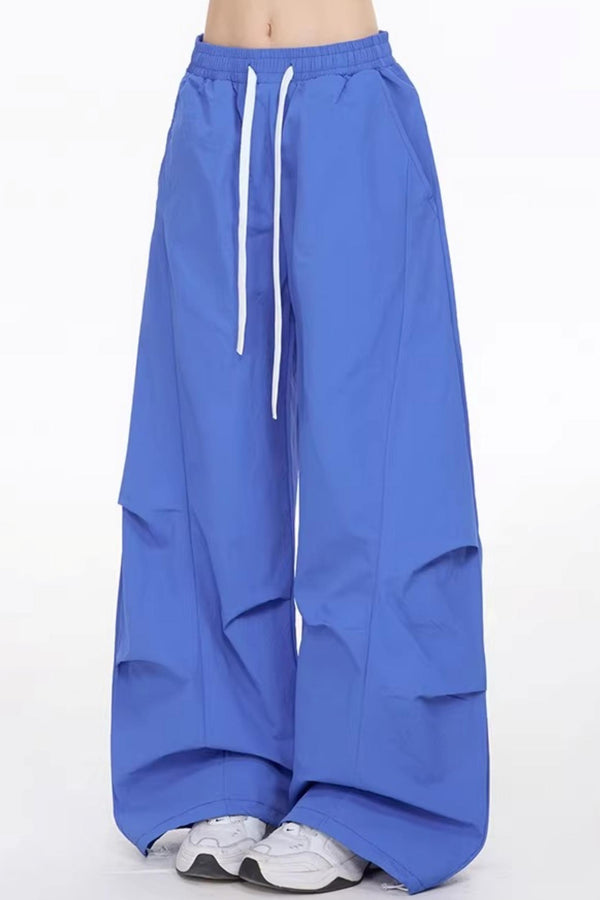 Drawstring Slimming Wide-Leg Pants