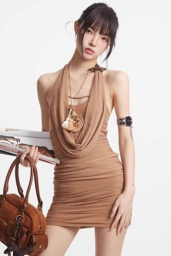 레트로 슬림핏 미니스커트 셋업