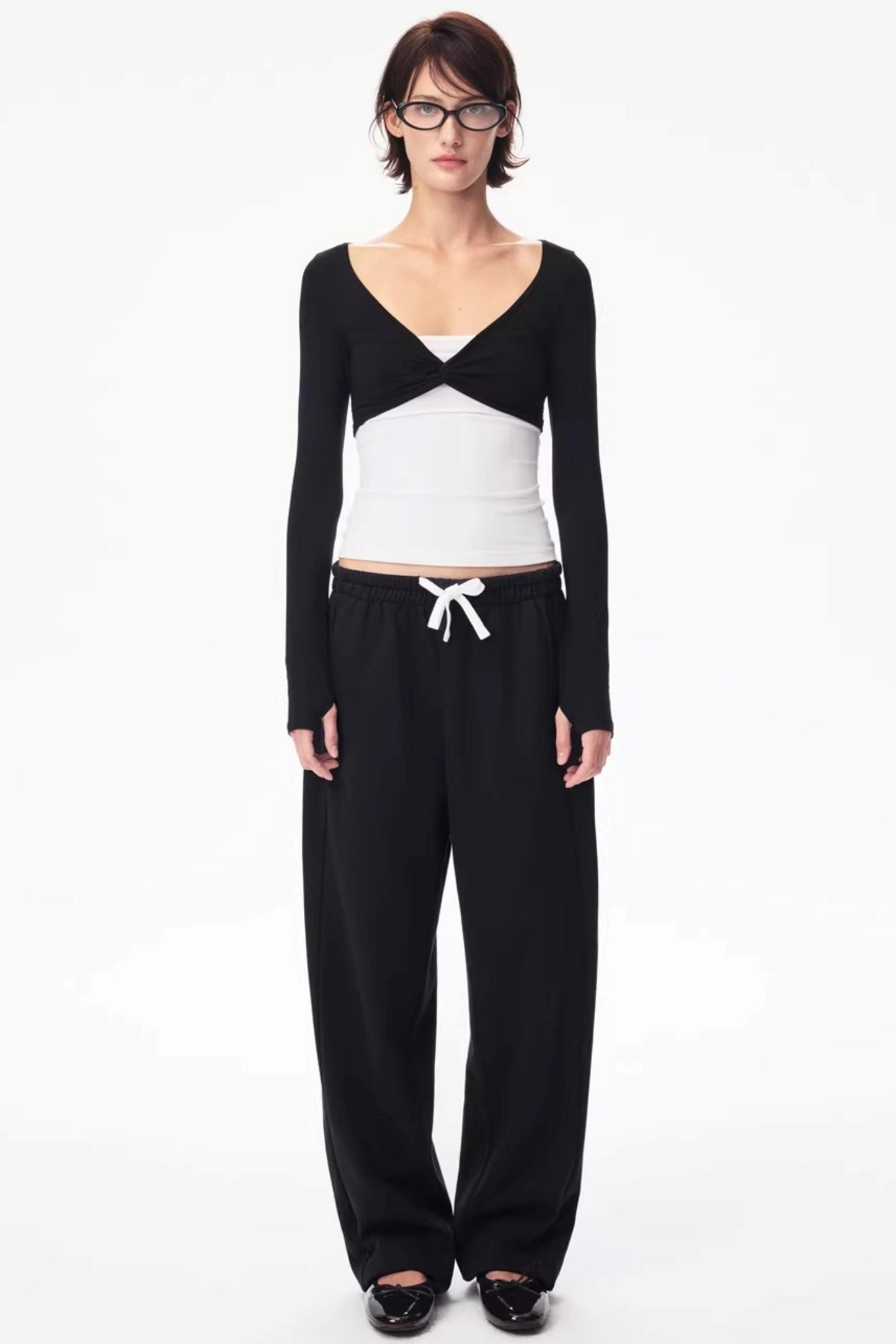 Color-Blocked Knot Design Top