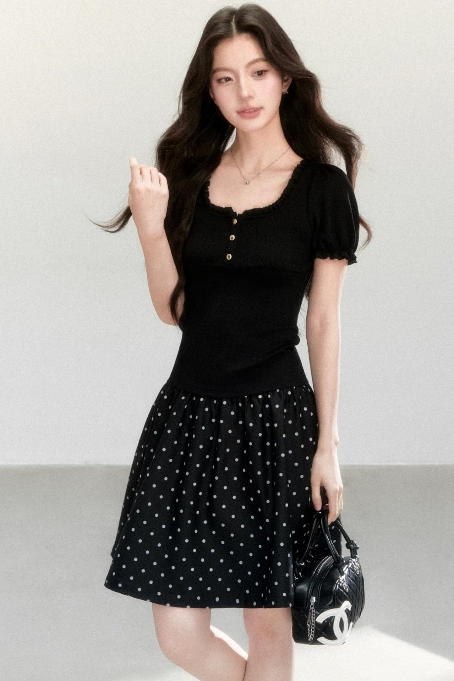 Minifalda Evasé con Lunares
