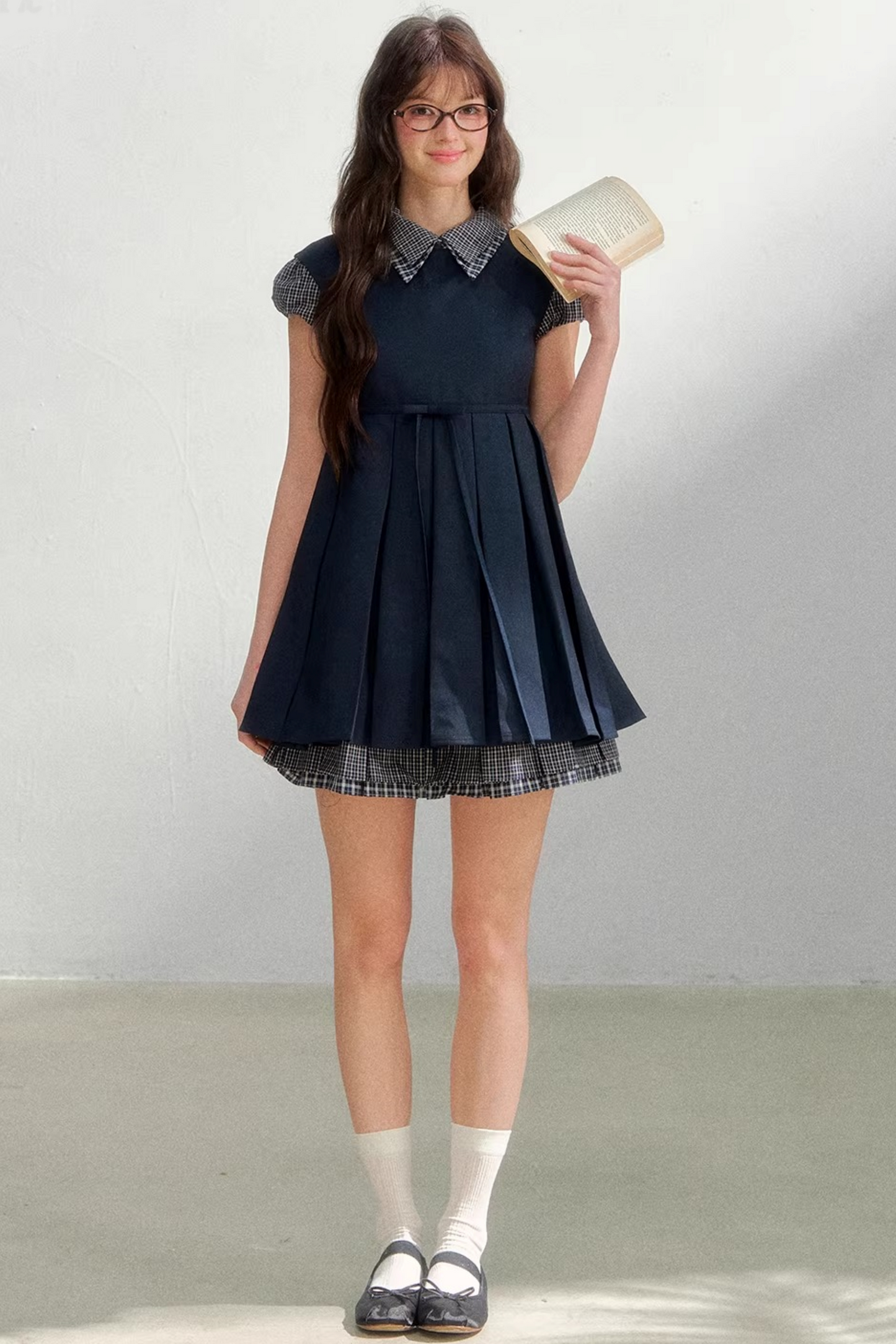Woolen College Shirt Dress