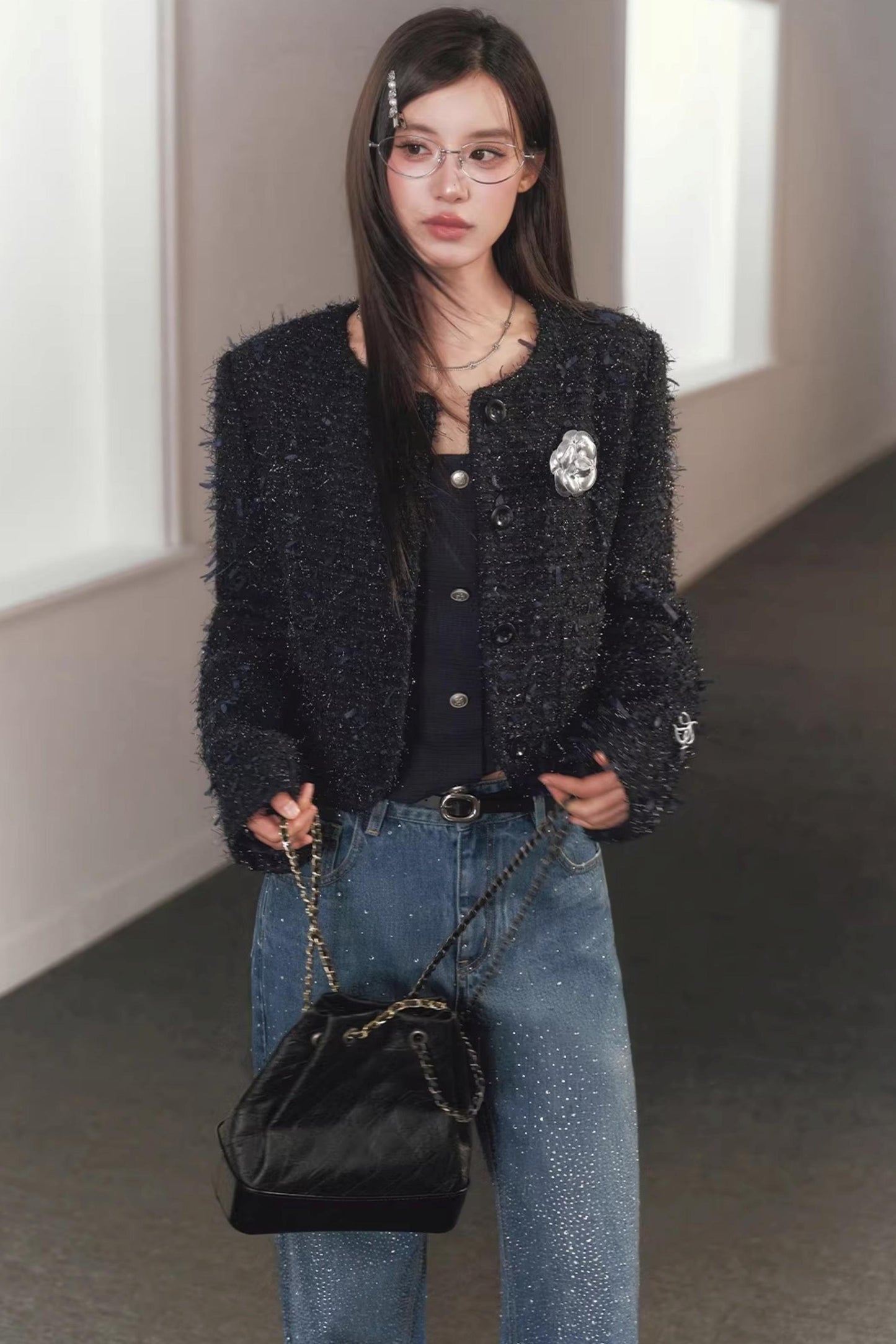 Starry Sky Rhinestone Jeans