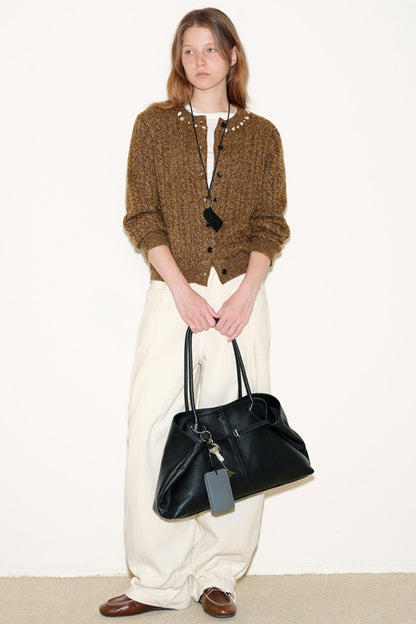 Floral Yarn Knitted Cardigan