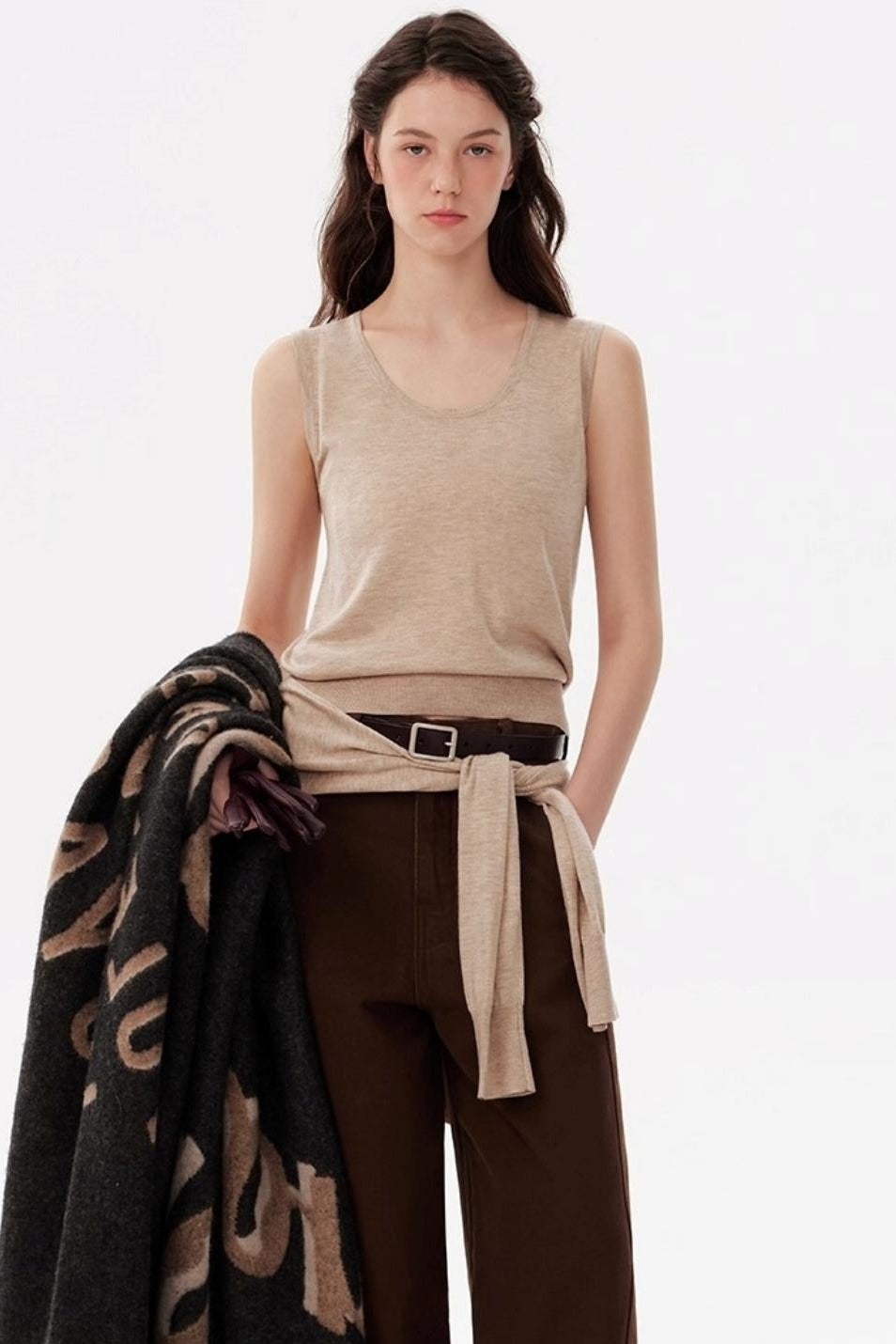 Maillard Knitted Cardigan & Vest Set-Up