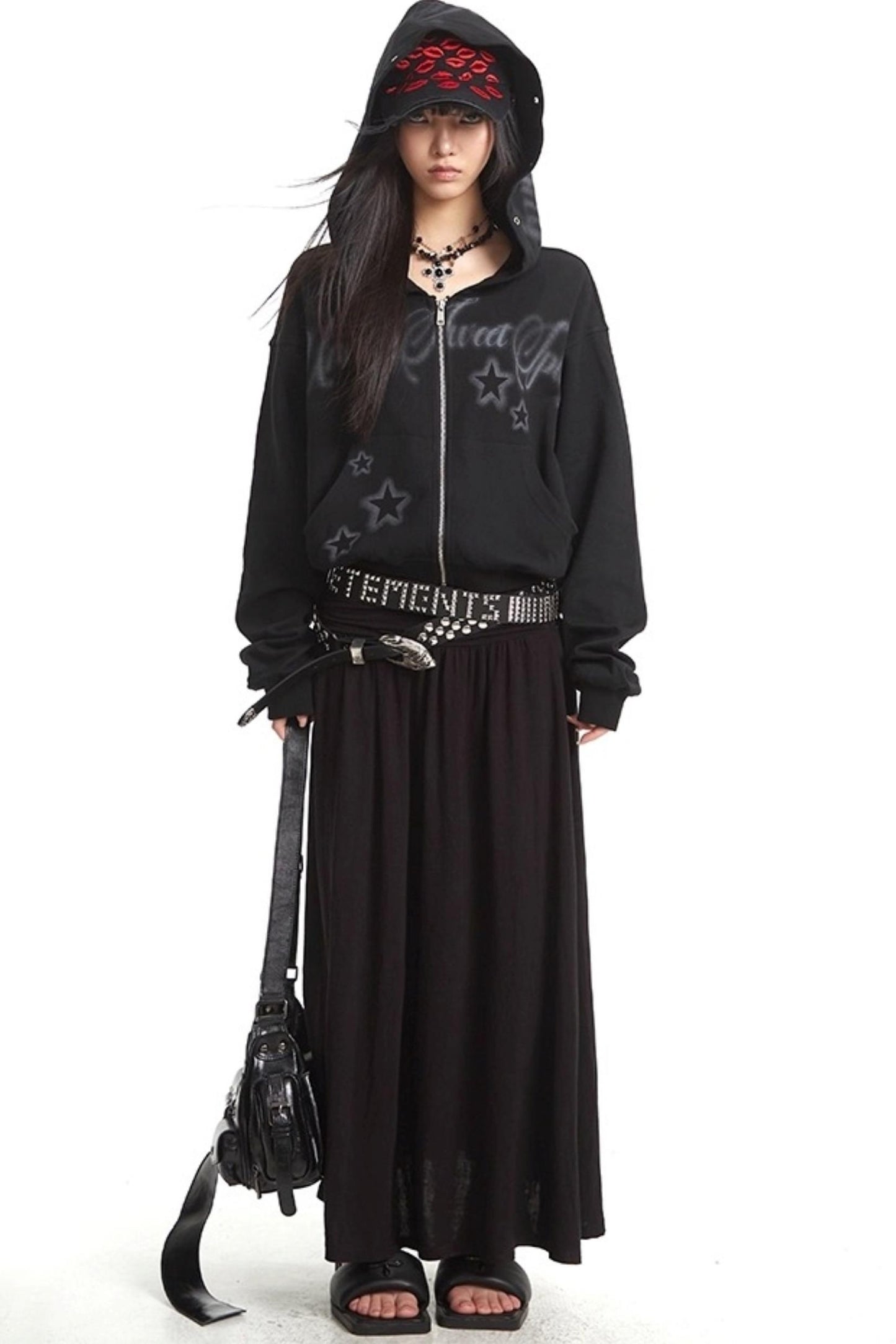 Lazy Zipper Hooded Jacket