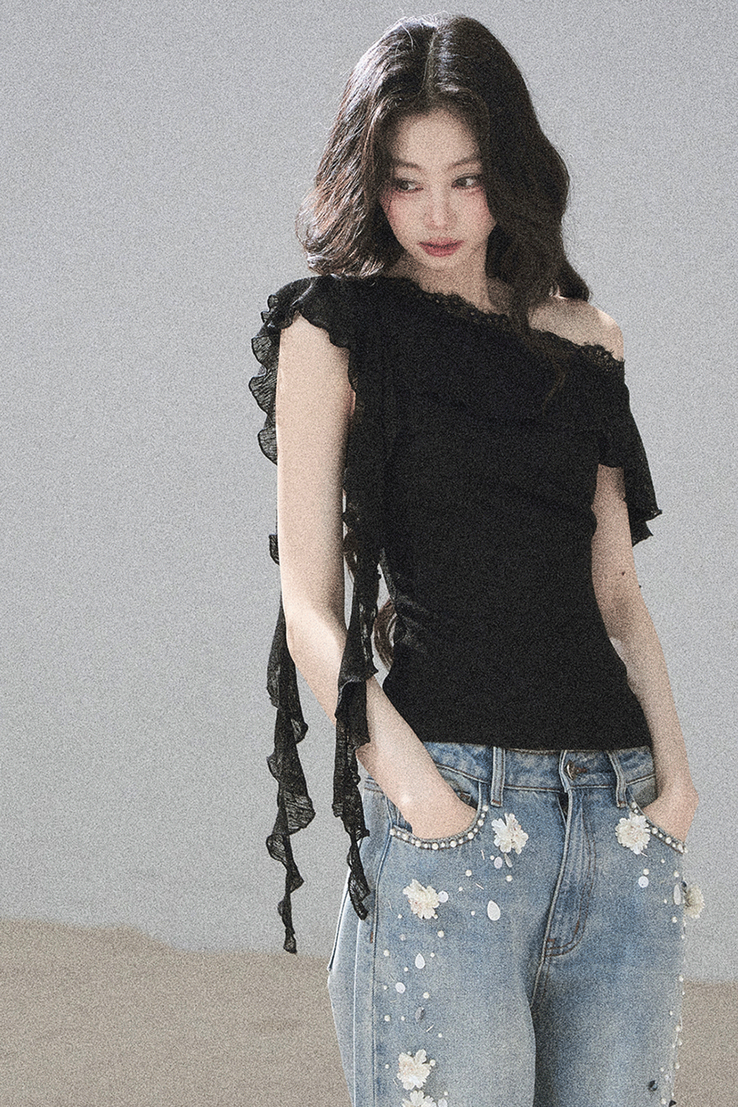 Before the Sunset Lace Off-Shoulder Top