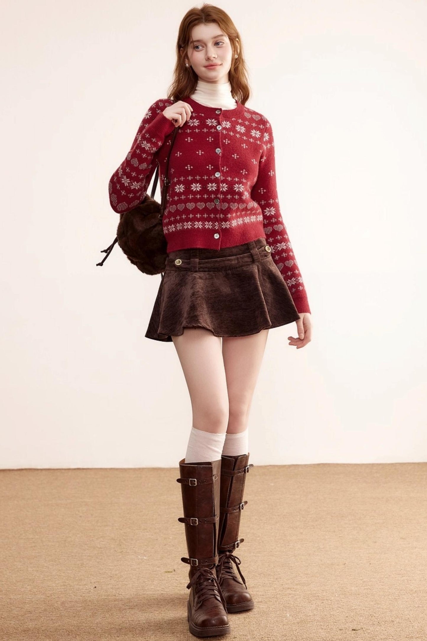 Winter Fair Isle Jacquard Cardigan