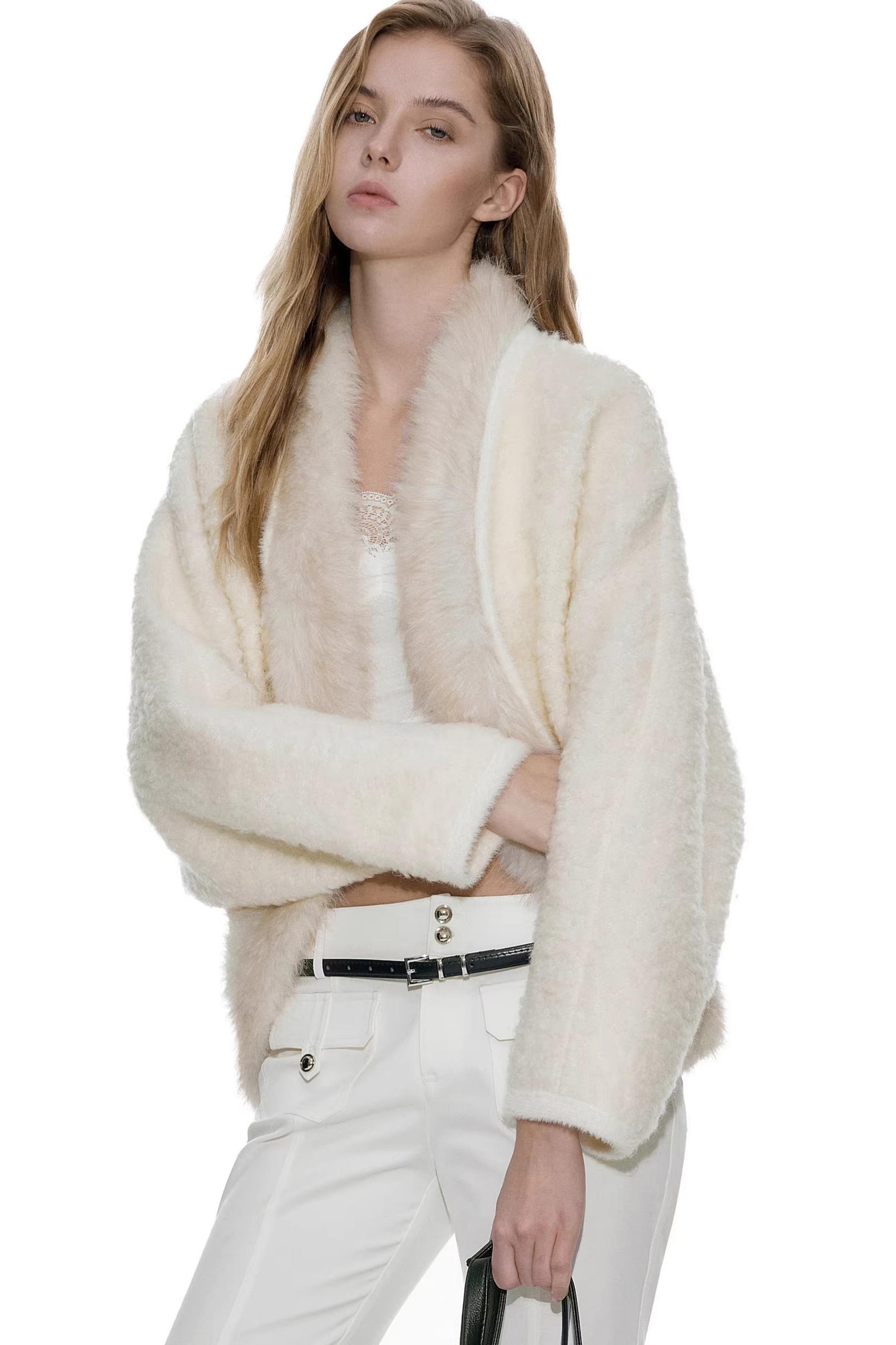 Detachable Fur Wool Coat