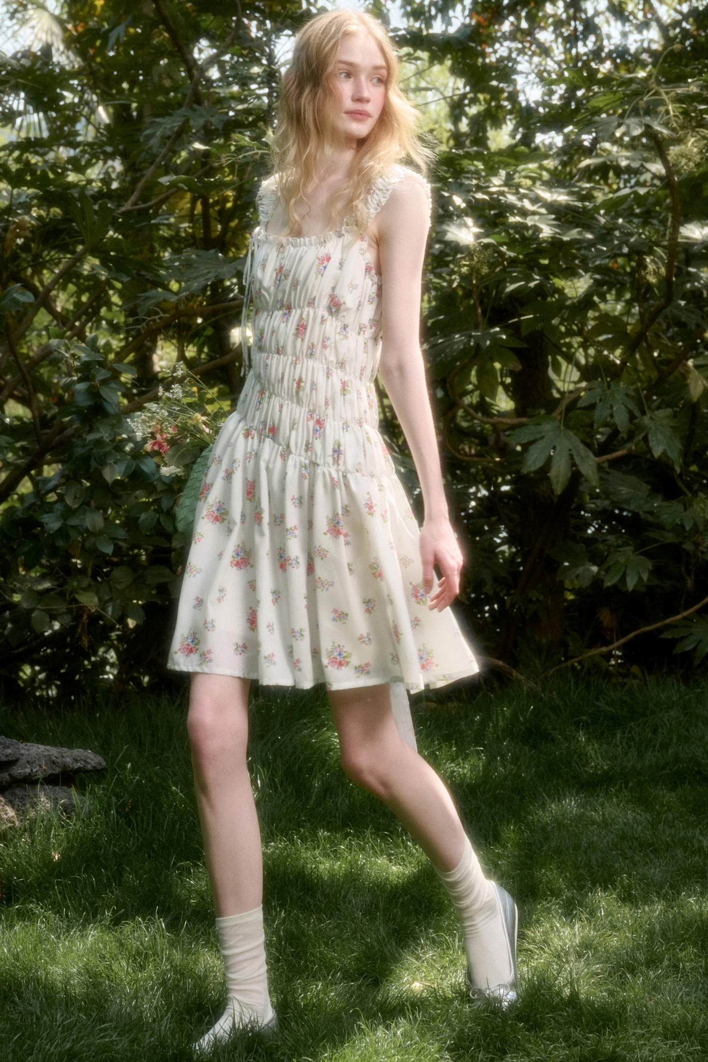 Vintage Floral Halter Dress