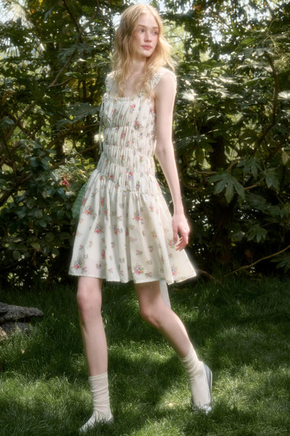 Vintage Floral Halter Dress