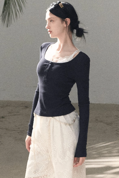 Slim-Fit Knit Top