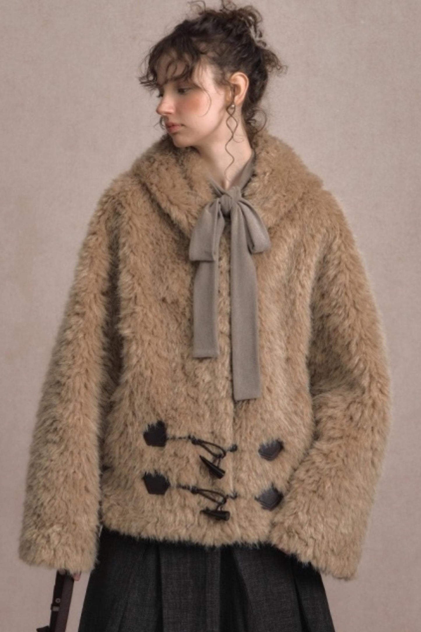 Winter Fluffy Lambswool Hooded Jacket