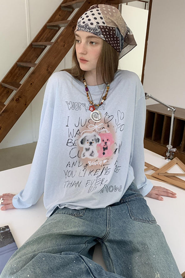 Trend Print Long Sleeve T-Shirt