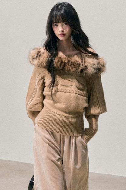 Tea Fragrance Mohair Sweater