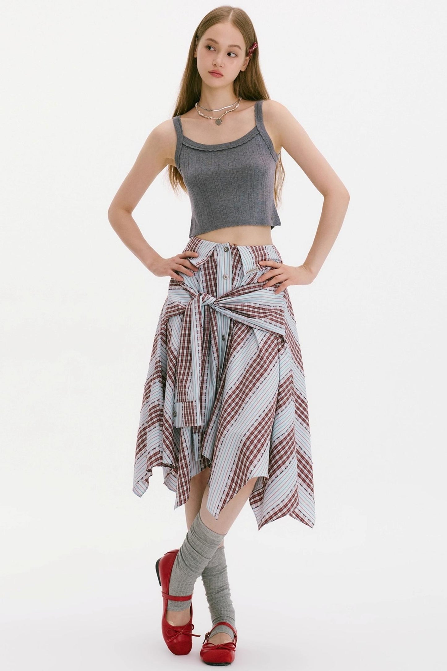 Late Summer Rhapsody Strap Skirt